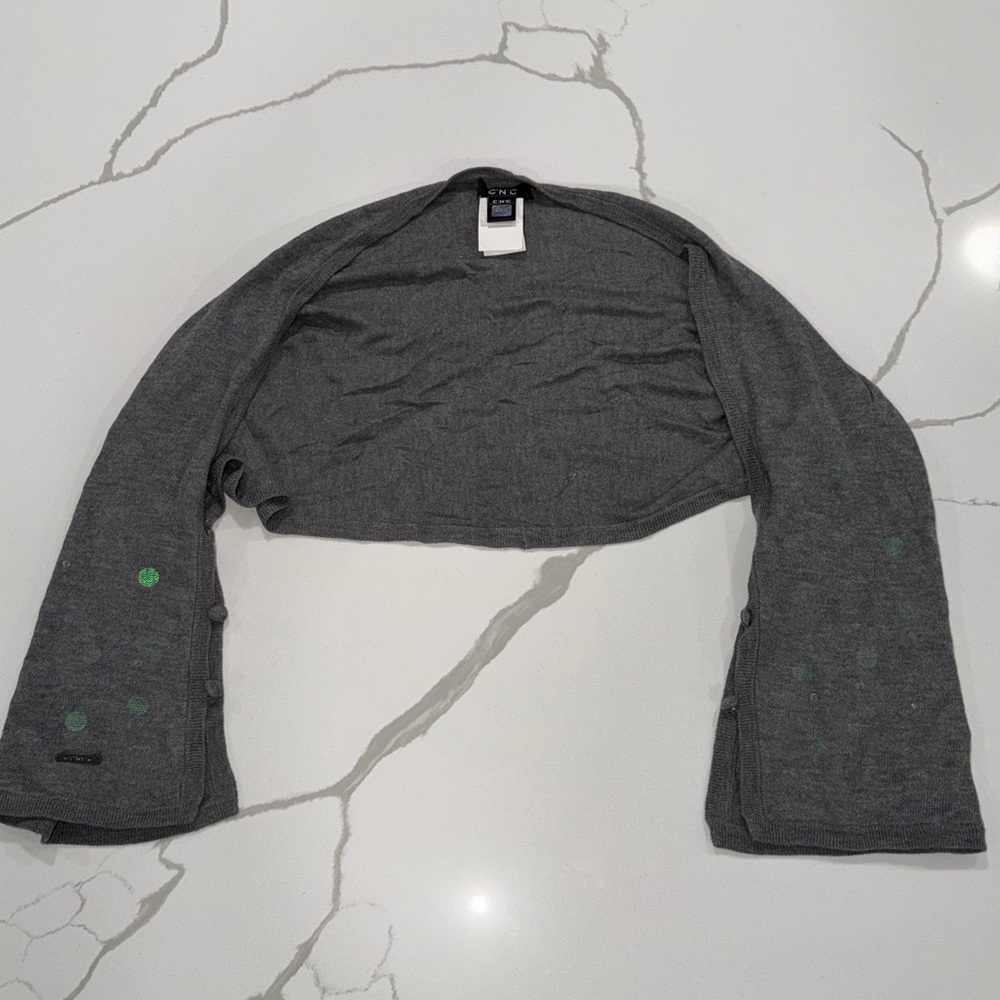 Costume National grey sequins shrug